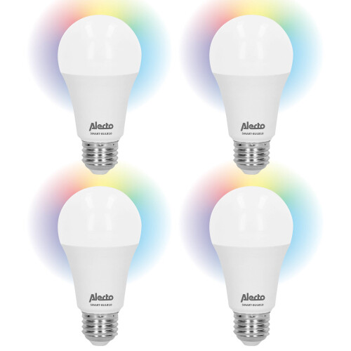 Smart Wi-Fi LED Bulbs, 4-Pack, Voice Control, Dimmable