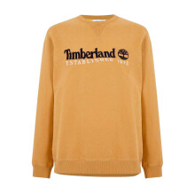 (S, Wheat) Timberland Mens Heritage Cotton Blend Crew Neck Regular Sweatshirt