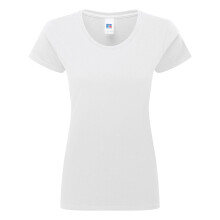 (S, White) Russell Womens/Ladies Round Neck T-Shirt