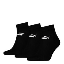 (2.5 UK-5 UK, Black) Puma Unisex Adult Quarter Ankle Socks (Pack of 3)