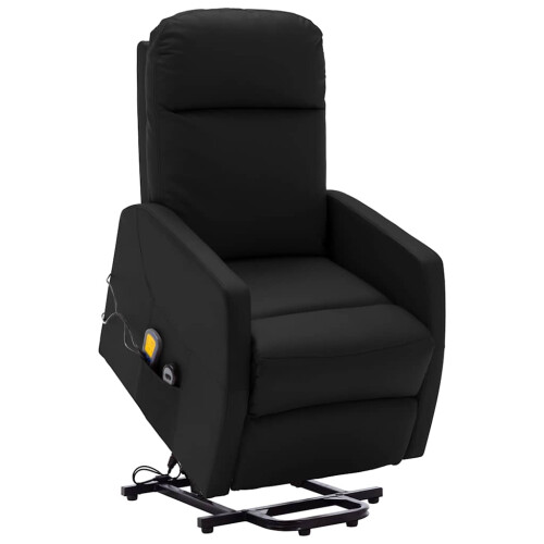 VidaXL vidaXL Massagesessel mit Aufstehhilfe Schwarz Kunstleder