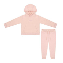 (5-6 Years, Pink) Firetrap Girls Cotton Blend Hoodie And Joggers Set (Pack of 2)