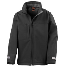 (13-14 Years, Black) Result Childrens/Kids Classic Soft Shell Jacket