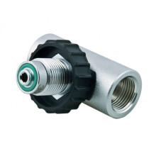 Two-valve adapter T to monovalve
