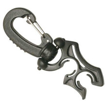 Plastic carabiner for hose attachment - with metal lock, Divemarine/Sopras