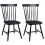 Beliani Set of 2 Dining Chairs BURGES Wood Black 1