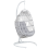 Beliani Hanging Chair with Stand SESIA PE Rattan Light Grey 1