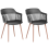 Beliani Set of 2 Dining Chairs BERECA Black 1