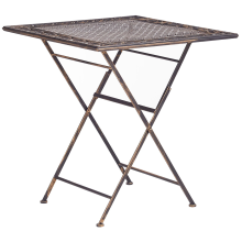 Bistro Table BORMIO 70 cm 70 cm Metal Black