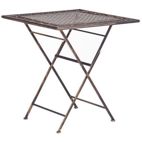Beliani Bistro Table BORMIO 70 cm 70 cm Metal Black