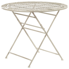Bistro Table BIVIO 90 cm 90 cm Metal Off-White