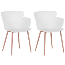 Set of 2 Dining Chairs SUMKLEY White