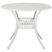 Bistro Table ANCONA 90 cm 90 cm Metal Off-White