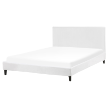 Bed Velvet FITOU 160 x 200 cm (EU King Size) White