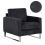 Beliani Armchair VIND Corduroy Black 1