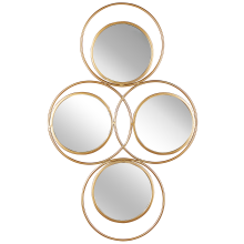 Wall Mirror LESCAR 50 cm 80 cm Metal Gold