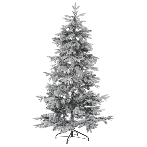 Beliani Artificial Snowy Christmas Tree TOMICHI 210 cm White