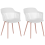 Beliani Set of 2 Dining Chairs BERECA White 1