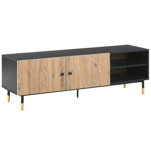 Beliani TV Stand ABILEN Brown/Black