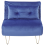 Beliani Single Sofa Bed VESTFOLD Velvet Navy Blue 1