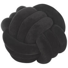 Throw Cushion MALNI 30 x 30 cm Velvet Black Solid