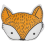 Beliani Throw Cushion VADODARA 50 x 40 cm Cotton Fox Orange 1