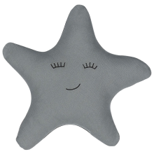Throw Cushion BHOPAL 40 x 40 cm Cotton Star Grey