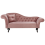Beliani Left-Hand Chaise Longue LATTES Velvet Pink 1