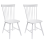 Beliani Set of 2 Dining Chairs BURGES Wood White 1