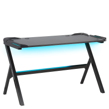Gaming Desk DANVERS 120 cm 60 cm RGB LED Black