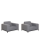 Beliani Armchair ROVIGO Fabric Grey 1