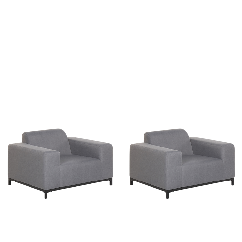 Beliani Armchair ROVIGO Fabric Grey