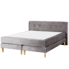 Divan Bed Velvet MARQUISE 160 x 200 cm (EU King Size) Grey