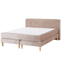 Divan Bed Velvet MARQUISE 160 x 200 cm (EU King Size) Beige
