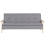 Beliani Sofa Bed 3 Seater TJORN Fabric Light Grey 1