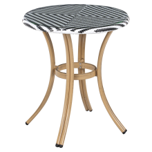 Bistro Table RIFREDDO 70 cm 70 cm Tempered Glass Black