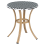 Beliani Bistro Table RIFREDDO 70 cm 70 cm Tempered Glass Black 1