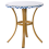 Beliani Bistro Table RIFREDDO 70 cm 70 cm Tempered Glass Blue 1