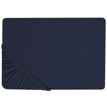 Fitted Sheet HOFUF 200 x 200 cm Cotton Navy Blue