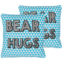 Set of 2 Decorative Cushions RADZKOT 40 x 40 cm Cotton Blue