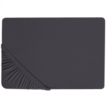 Fitted Sheet HOFUF 90 x 200 cm Cotton Black