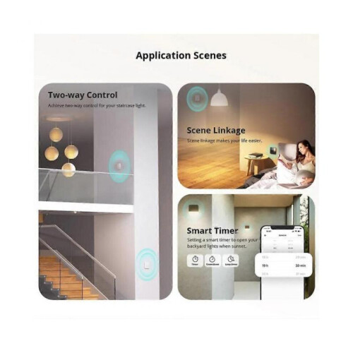 (5PC) (3PC) 1-10PCS SONOFF ZBMINI L2 Zigbee Switch No Neutral Wire Required Smart Home Wireless 2 Way Module Switch eWeLink APP Control 2