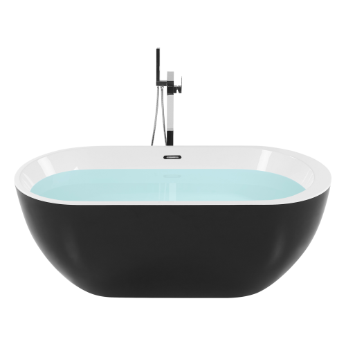 Beliani Freestanding Bathtub NEVIS 1700 x 800 mm Black