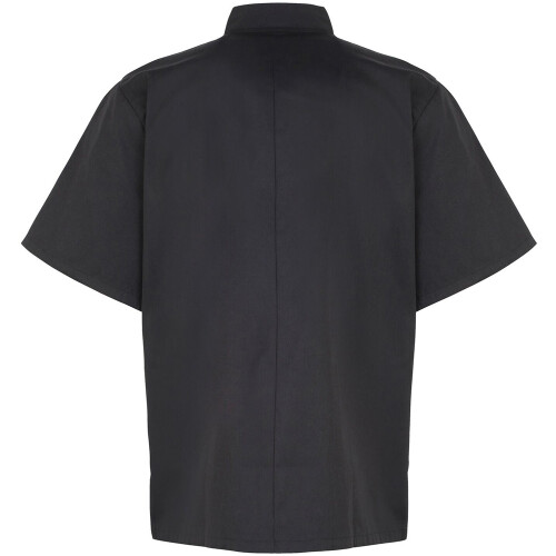 Premier (XL, Black) Premier Unisex Studded Front Short Sleeve Chefs Jacket 1