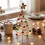 Iron  bell  Christmas tree desktop simulation Christmas tree display Christmas decorations As Shown 9