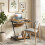 Homcom HOMCOM Movable Computer Desk with 4 Moving Wheels Rustic Brown 2