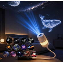 Nočné svetlo projektora Galaxy 2 v 1, projektor USB Ocean HD do spálne