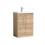 Balterley Bramshall Compact 600mm 2 Door Bleached Oak Floor Standing Vanity Unit With Basin 3