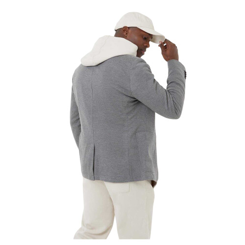 (S, Grey) Jack Wills Mens Logo Jersey Blazer 1