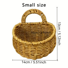 (Small Size) Wall-Mounted Storage Basket, Bathroom Toilet Wall-Mounted, Flower Arrangement Storage Wash Rack, 3 Sizes